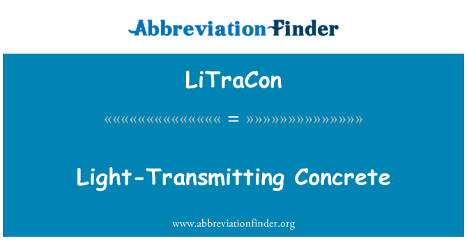 LiTraCon: 透光的混凝土