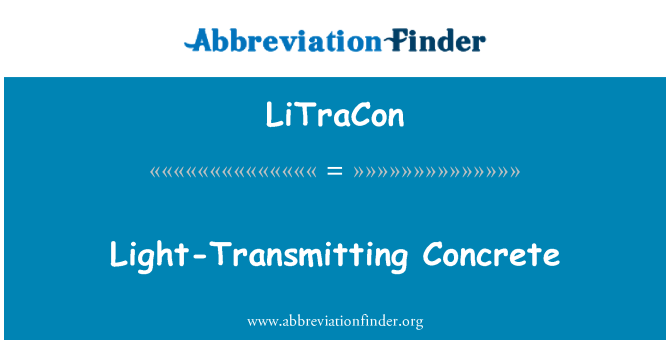 LiTraCon: 라이트 전송 콘크리트