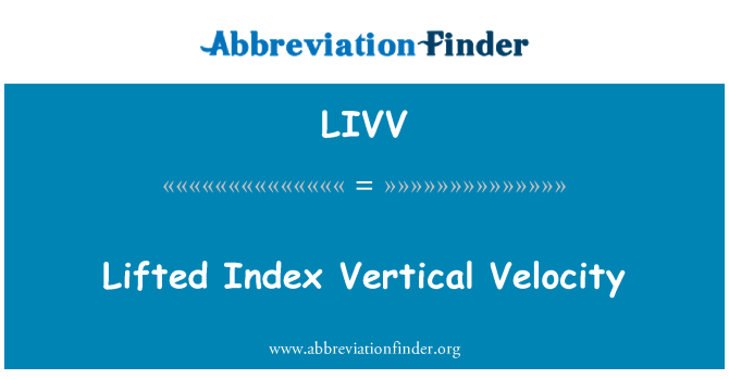 LIVV: Ridicat indice viteza verticală