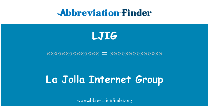 LJIG: La Jolla Internett-gruppe