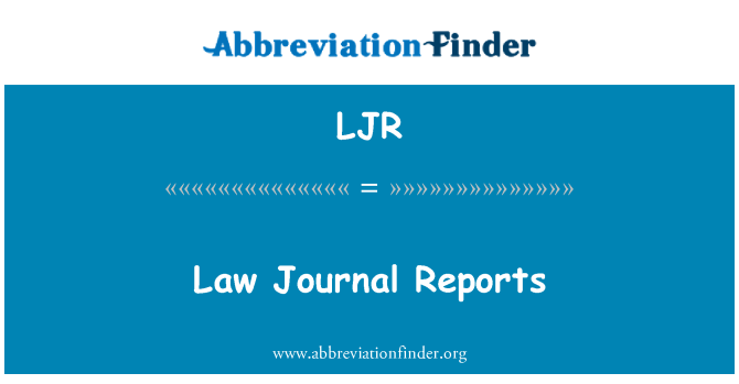 LJR: Prava Journal poročila