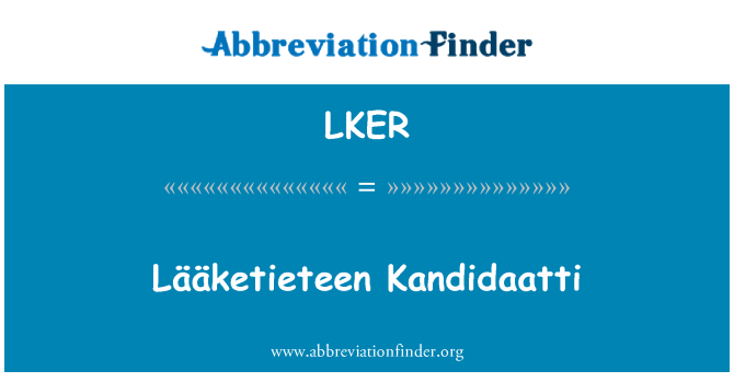 LKER: Lääketieteen Kandidaatti
