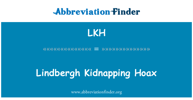 LKH: Lindbergh únos podvod