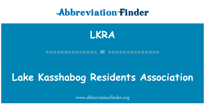 LKRA: Lake Kasshabog Residents Association