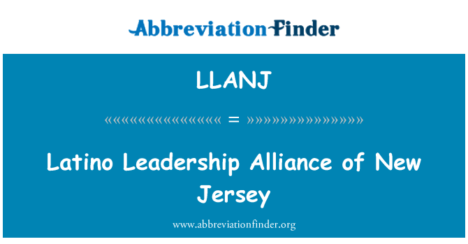 LLANJ: Alleanza di Leadership di latino del New Jersey