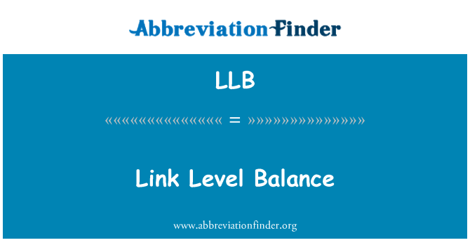LLB: איזון רמת הקישור