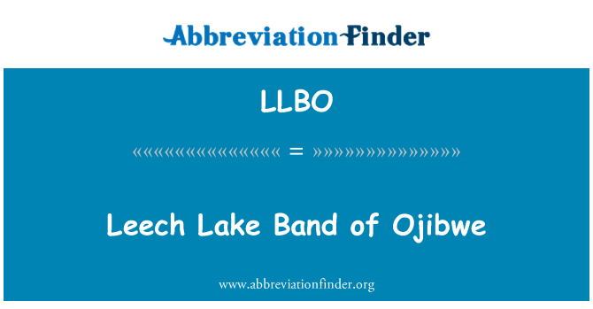 LLBO: Ojibwe의 거머리 호수 밴드