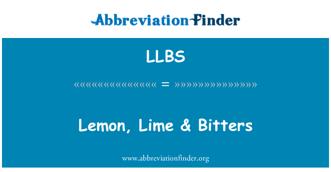 LLBS: Lemon, Lime & Bitters