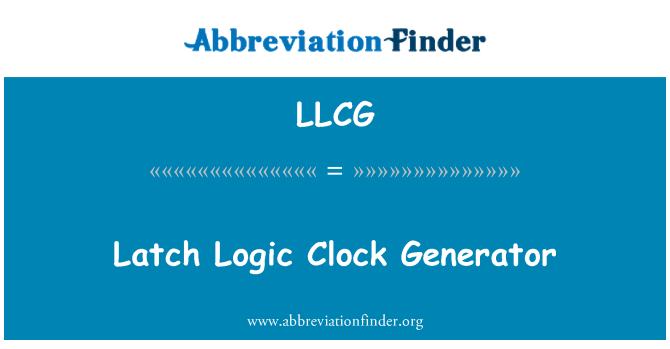 LLCG: Riivi loogika kella generaator