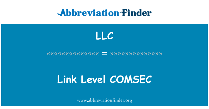 LLC: Link tingkat COMSEC
