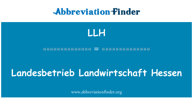 LLH: Landesbetrieb Landwirtschaft Hessen