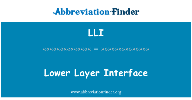 LLI: Lavere lag Interface