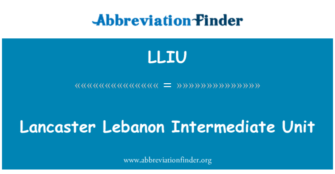 LLIU: Lancaster Libanon vmesna enota