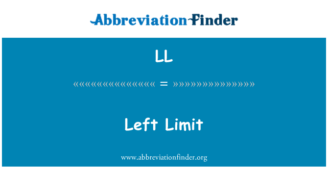 LL: Vľavo Limit