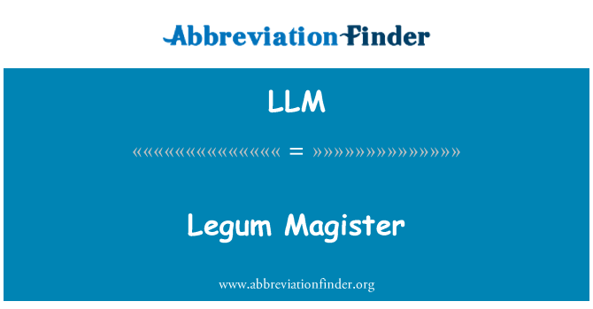 LLM: מגיסטר Legum