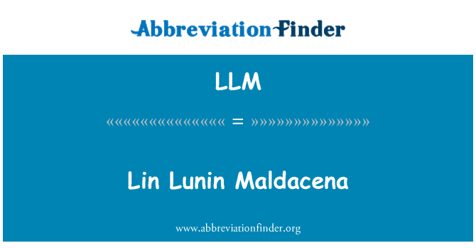 LLM: Lin Lusin Maldacena