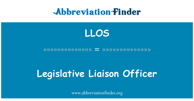 LLOS: Oficial de enlace legislativo