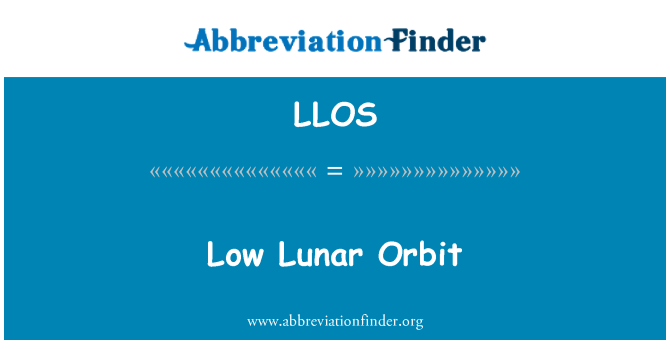 LLOS: Baja órbita Lunar