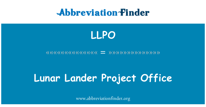 LLPO: Oficina del proyecto lunar Lander