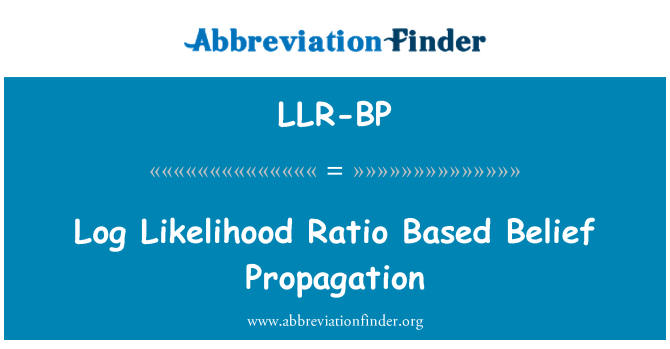 LLR-BP: Raportul de probabilitatea jurnal bazat credinţa propagarea