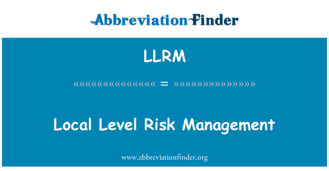 LLRM: Local Level Risk Management