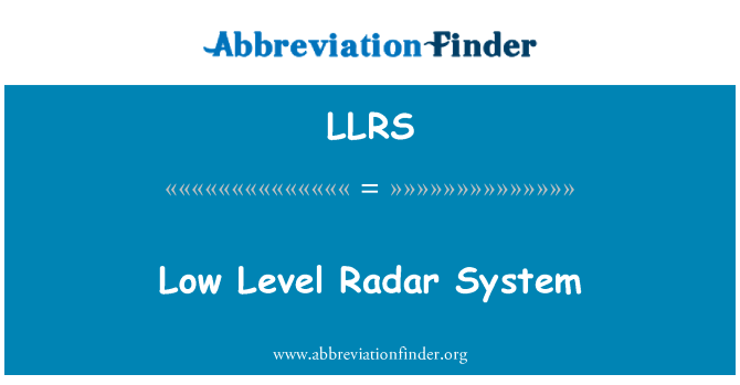 LLRS: 低液位測量雷達系統