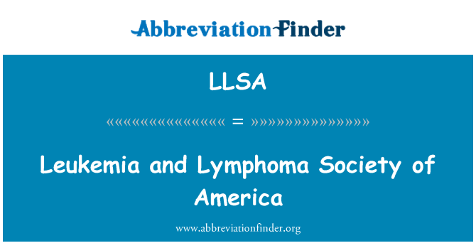 LLSA: לוקמיה, לימפומה החברה של אמריקה