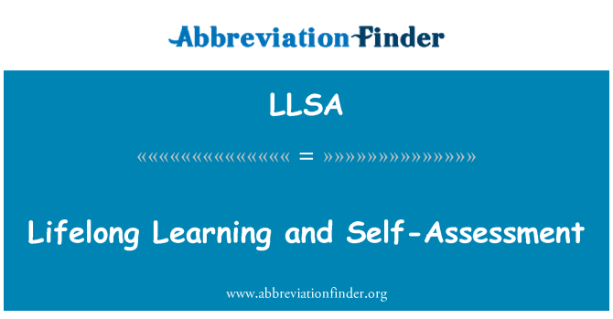 LLSA: Levenslang leren en Self Assessment