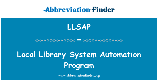 LLSAP: 当地的图书馆系统自动化程序