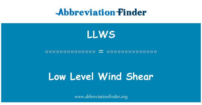 LLWS: Nizka raven Wind Shear