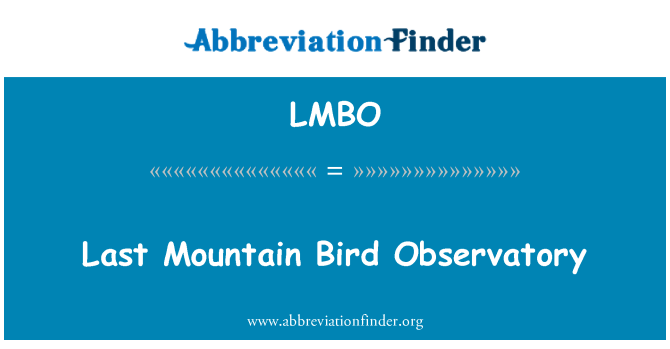 LMBO: Osservatorio della montagna di ultimo uccello