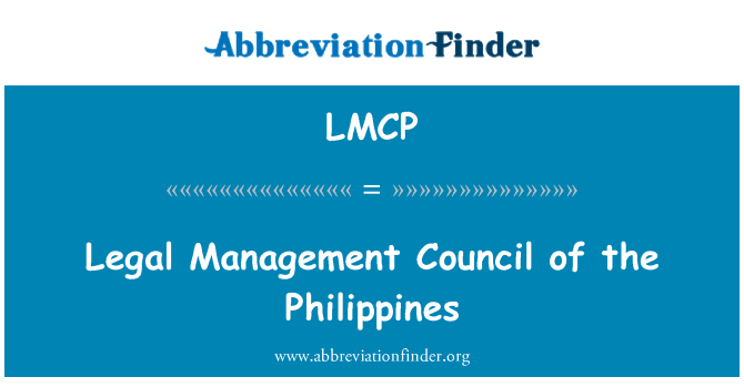 LMCP: Conseil de la gestion juridique des Philippines