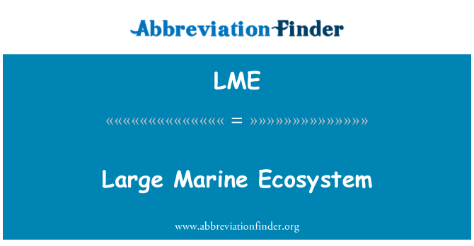 LME: Store Marine økosystem