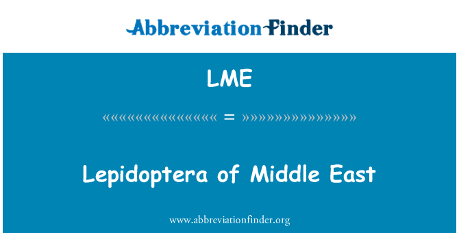 LME: Lepidoptera của Trung Đông