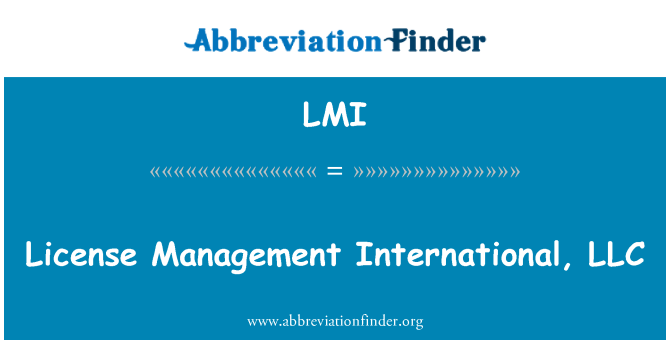 LMI: Лиценз управление International, LLC