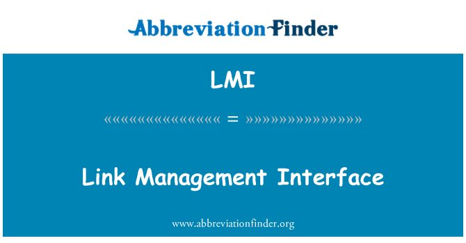 LMI: Link Management Interface