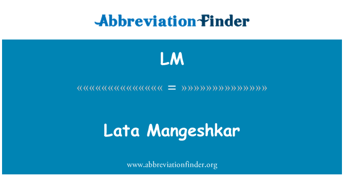 LM: Λάτα Μανγκεσκάρ