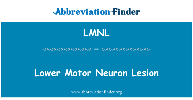 LMNL: Lesió neurona motora inferior