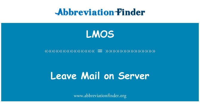 LMOS: Ħalli l-posta fuq is-Server