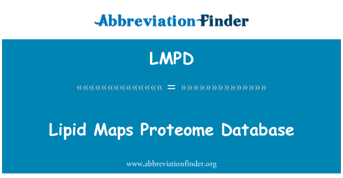 LMPD: लिपिड मैप Proteome डेटाबेस