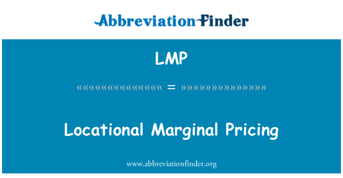 LMP: Locational Marginal Pricing