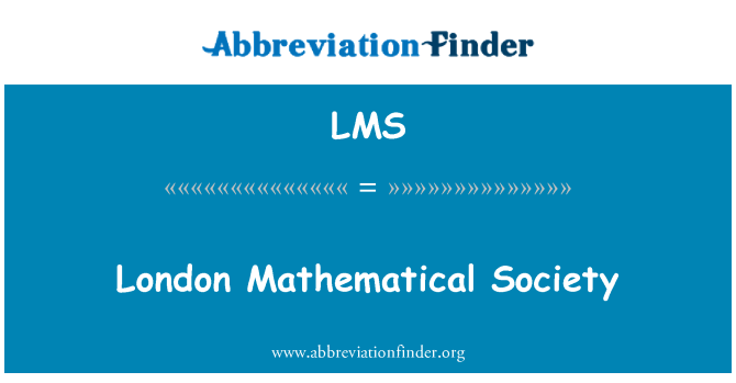 LMS: London Mathematical Society