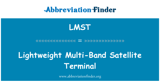LMST: Letvægts multi-band satellit Terminal