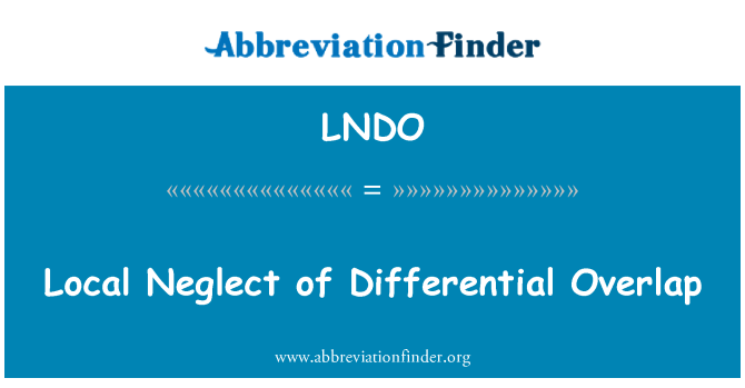 LNDO: Local Neglect of Differential Overlap