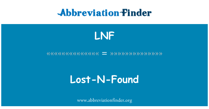 LNF: Hilang-N-ditemukan