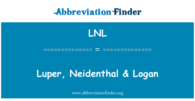 LNL: Luper, Neidenthal & Logan