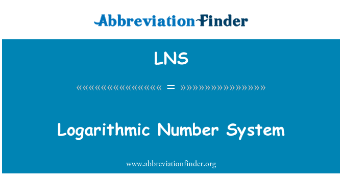 LNS: Logaritmiske talsystem