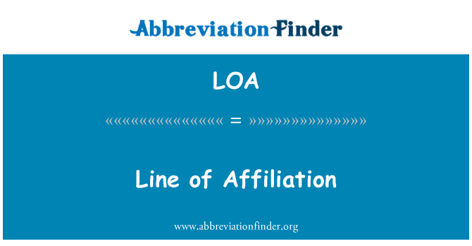 LOA: Linie de afiliere