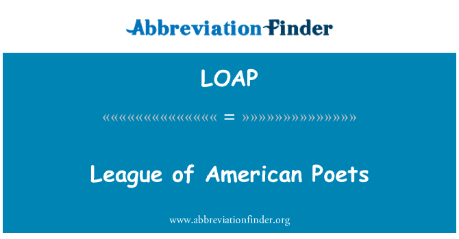 LOAP: League of American Poets