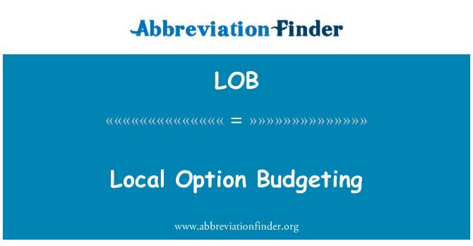 LOB: Lokale indstilling budgettering